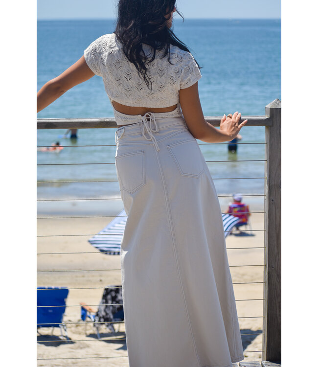 Come As You Are Denim Maxi Skirt