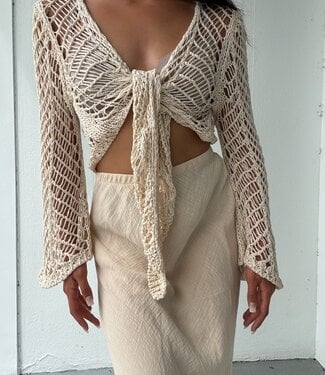 Milio Milano Amalfi Crochet Tie Top