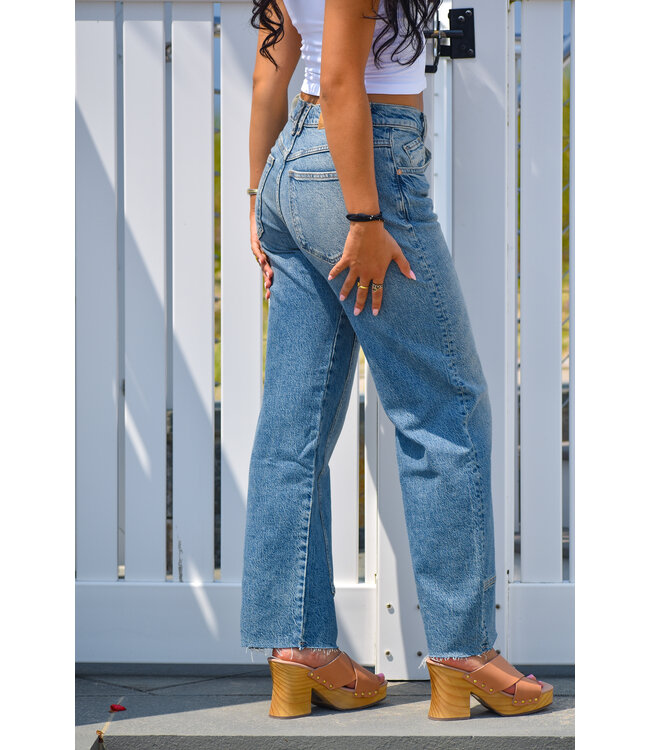 Risk Taker Mid-Rise Straight Denim