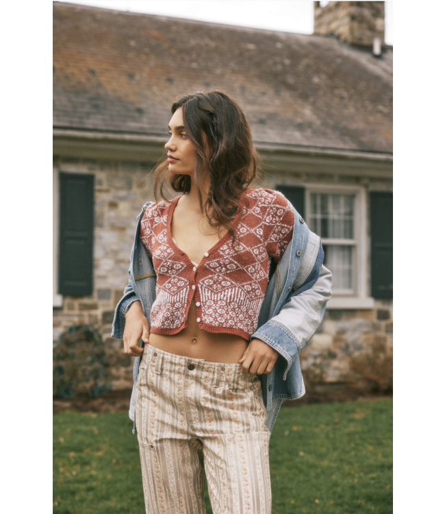 Geo Floral Cardi