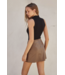 Maeve Faux Leather Mini Skirt