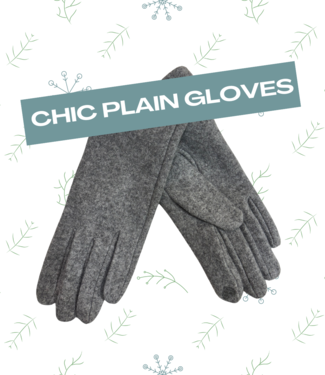 Common Knit Chic Plain Gloves