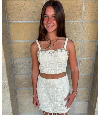 a.peach Rochelle Crochet Shell Tank