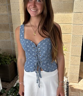Sophia Denim Corset Top