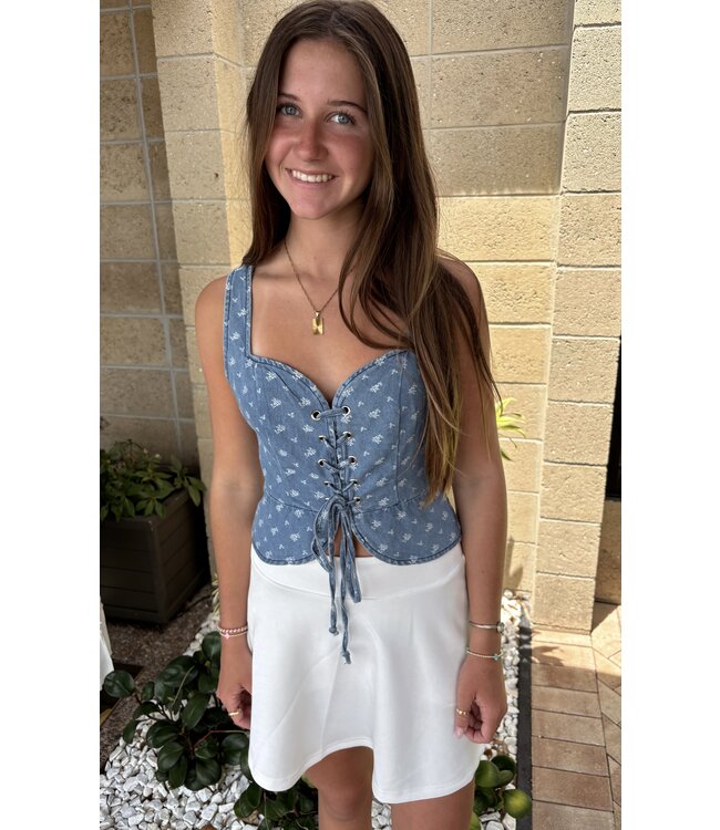 Sophia Denim Corset Top