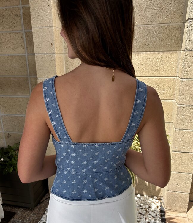 Sophia Denim Corset Top