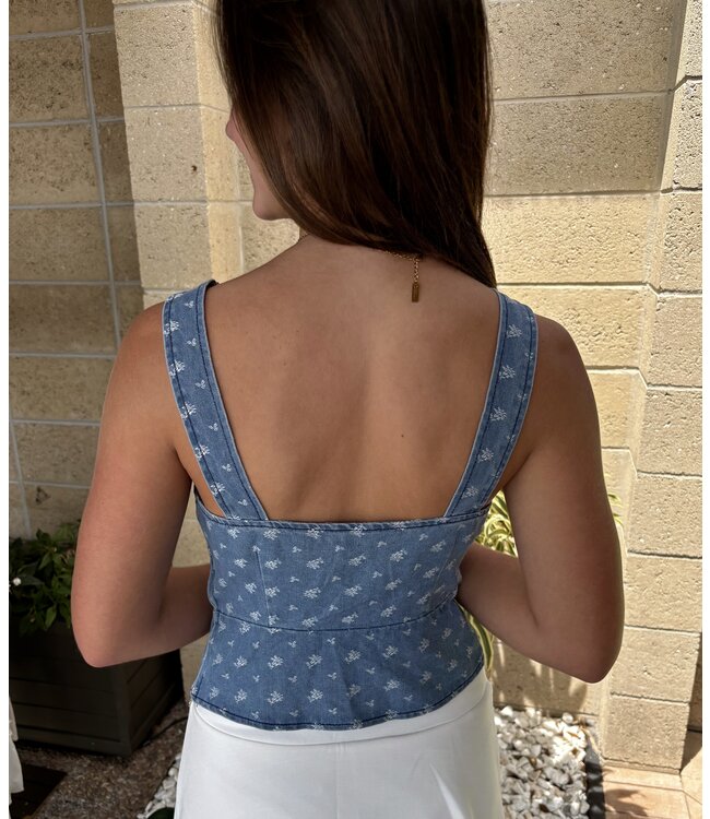 Sophia Denim Corset Top