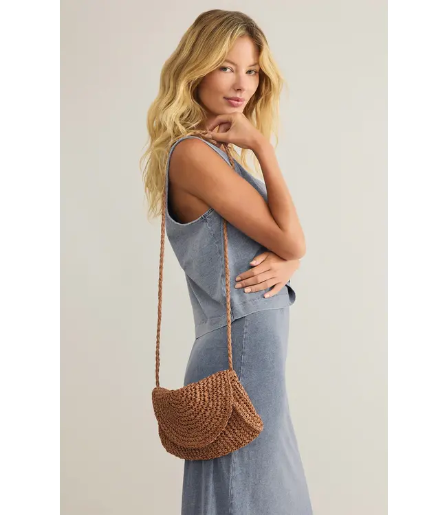 ZA251430-Sand Dollar Mini Straw Bag