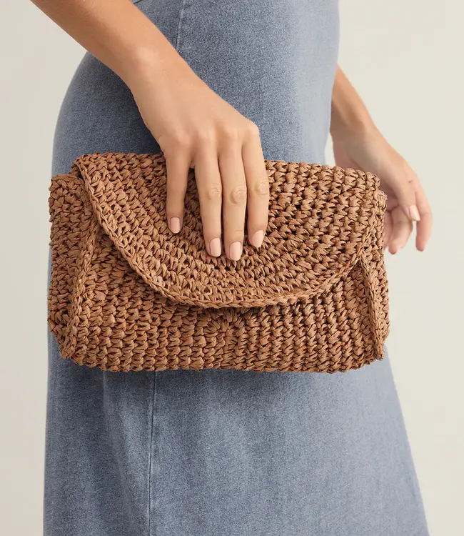 ZA251430-Sand Dollar Mini Straw Bag