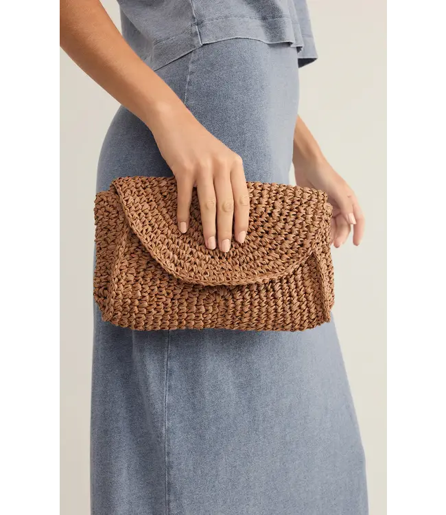 ZA251430-Sand Dollar Mini Straw Bag