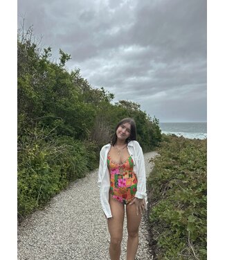 Ocean Drive/Vintage Havana Rayne Gauze Button Up Top
