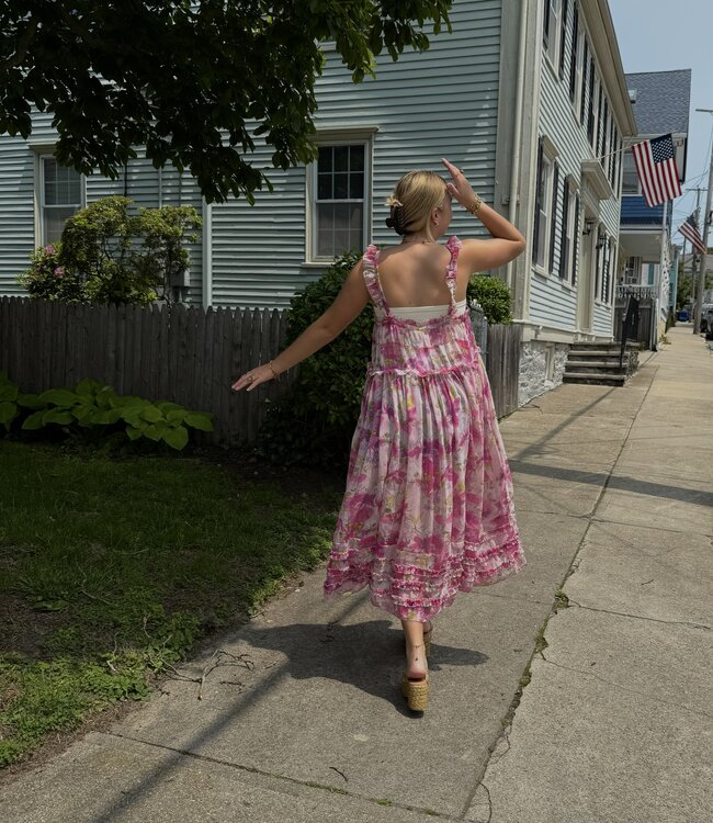 Moon Phase Printed Midi