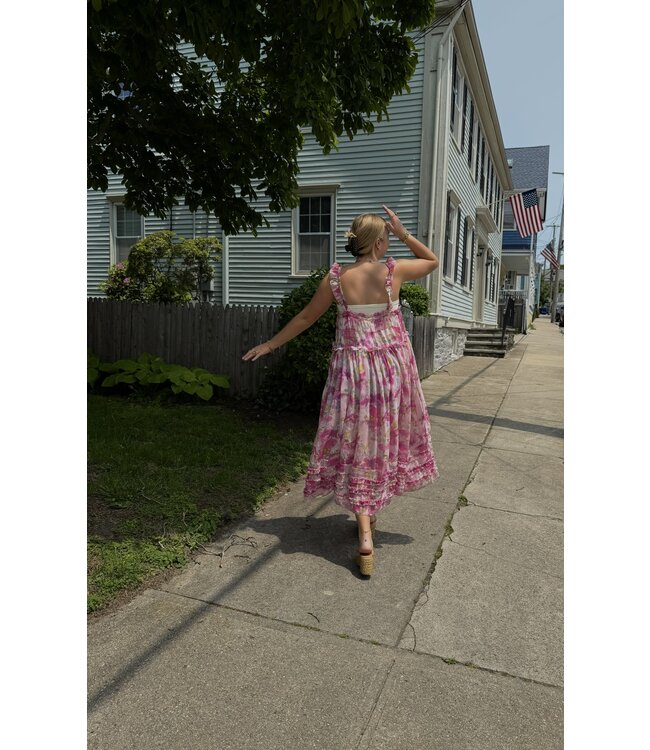 Moon Phase Printed Midi