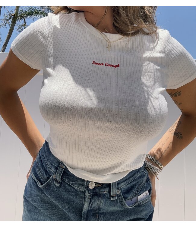 Pointelle Short Sleeve Tee