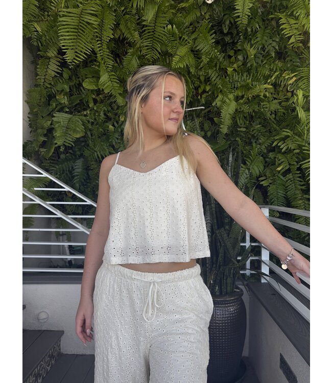 Sylvie Knit Eyelet Tank