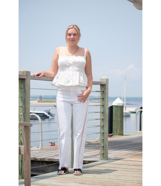 Chrissy Cotton Embroidery Trouser