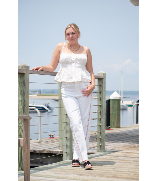 Chrissy Cotton Embroidery Trouser