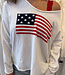 American Flag Boxy Sweater