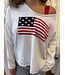 American Flag Boxy Sweater