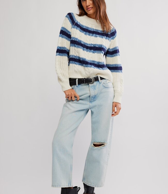 Frankie Cable Striped Pull Over