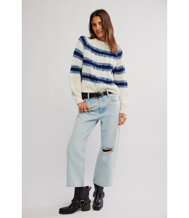 Frankie Cable Striped Pull Over