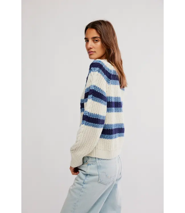 Frankie Cable Striped Pull Over