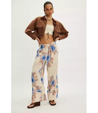 Free People Days End Printed Linen Pull On