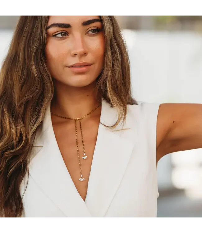 Flower Bolo Necklace