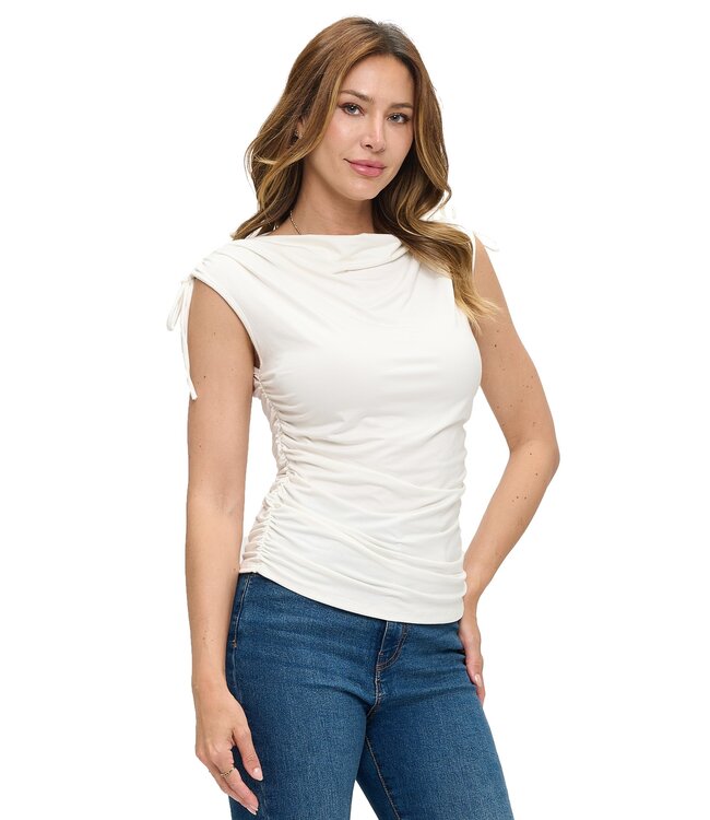 Reina Ruched Tie Top