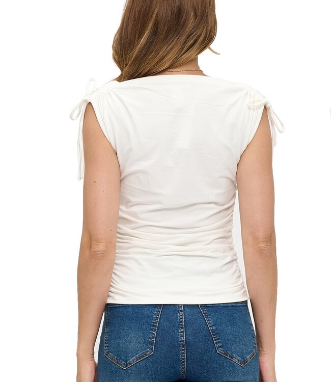 Reina Ruched Tie Top