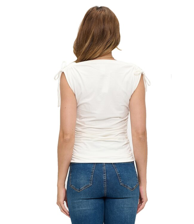 Reina Ruched Tie Top