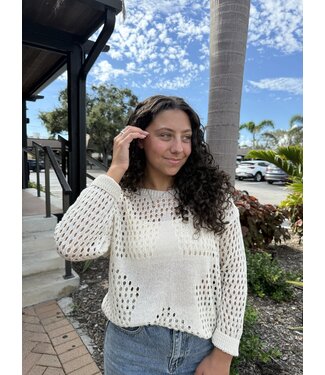 Angela Mara Cyrus Crochet Sweater