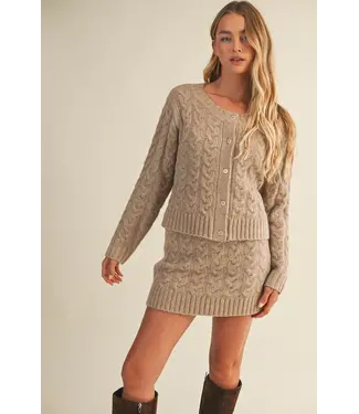 mustard seed Annmarie Cable Knit Cardigan