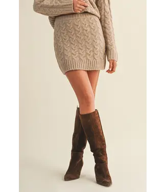 mustard seed Annabelle Cable Knit Skirt