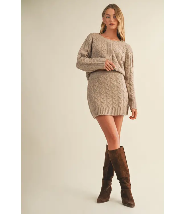 Annabelle Cable Knit Skirt