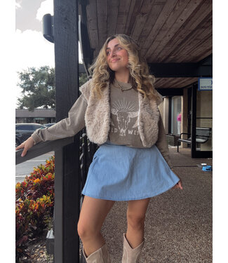mustard seed Willa Fur Vest