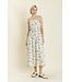 Jane Shirred Floral Midi Dress