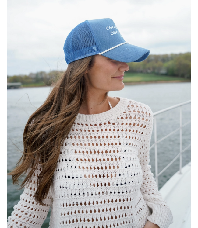 Coastal Cowgirl Corduroy Trucker Hat