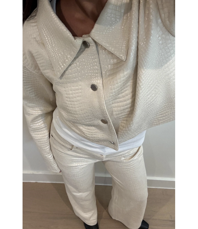 Snake Faux Leather Jacket