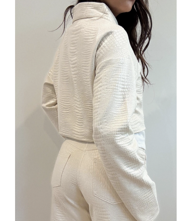 Snake Faux Leather Jacket