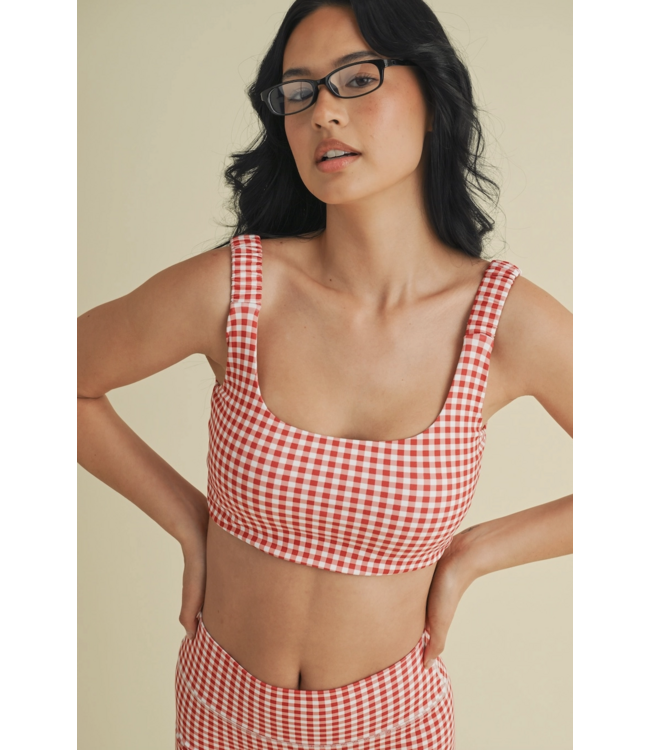 Paige Gingham Sports Bra