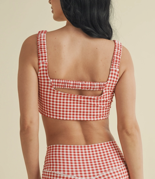 Paige Gingham Sports Bra