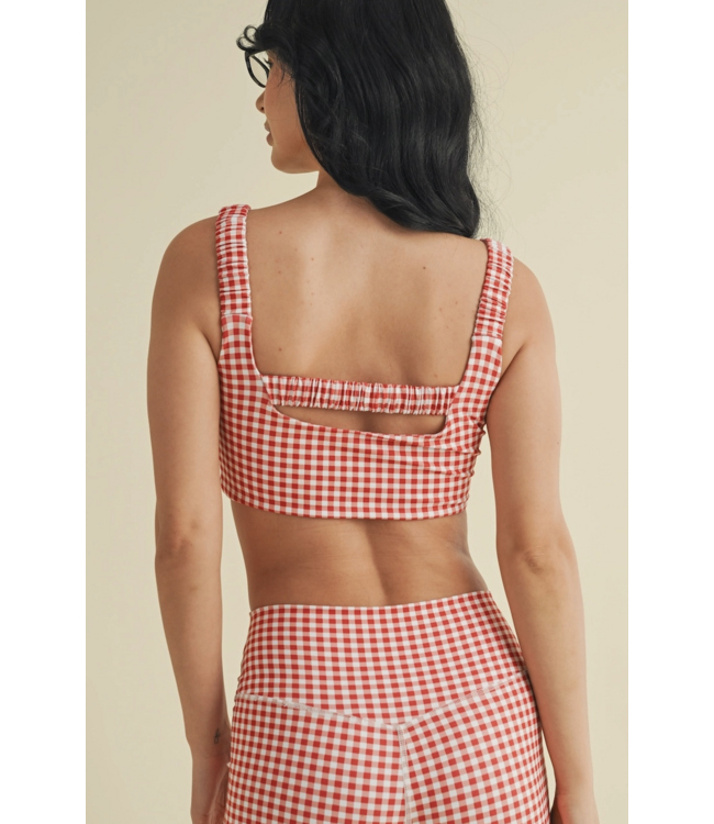 Paige Gingham Sports Bra