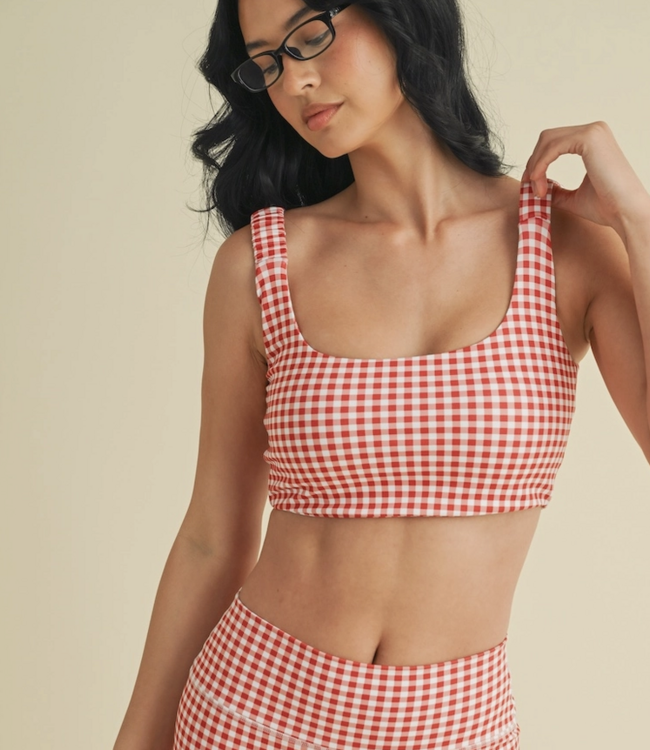 Paige Gingham Sports Bra