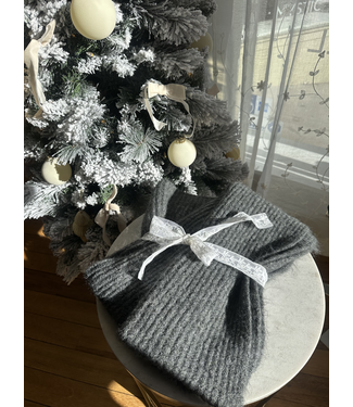 Look by M Wool Blend Rib Knit Scarf