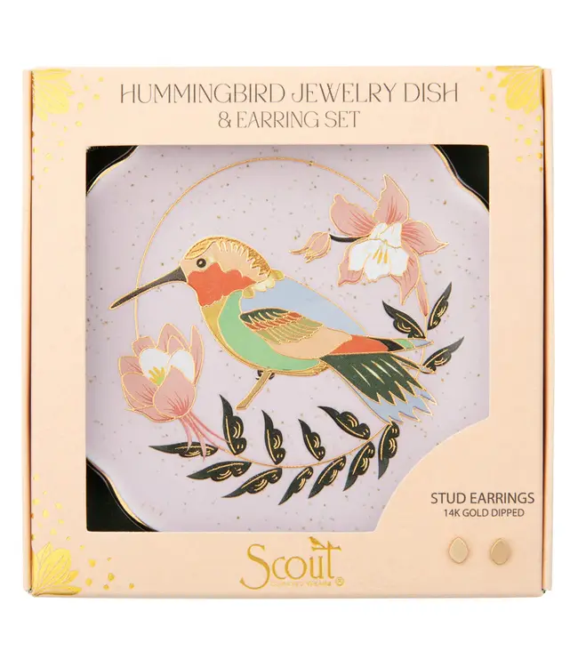 Jewelry Dish + 14K Stud Earring Set