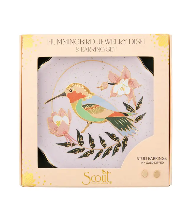 Jewelry Dish + 14K Stud Earring Set