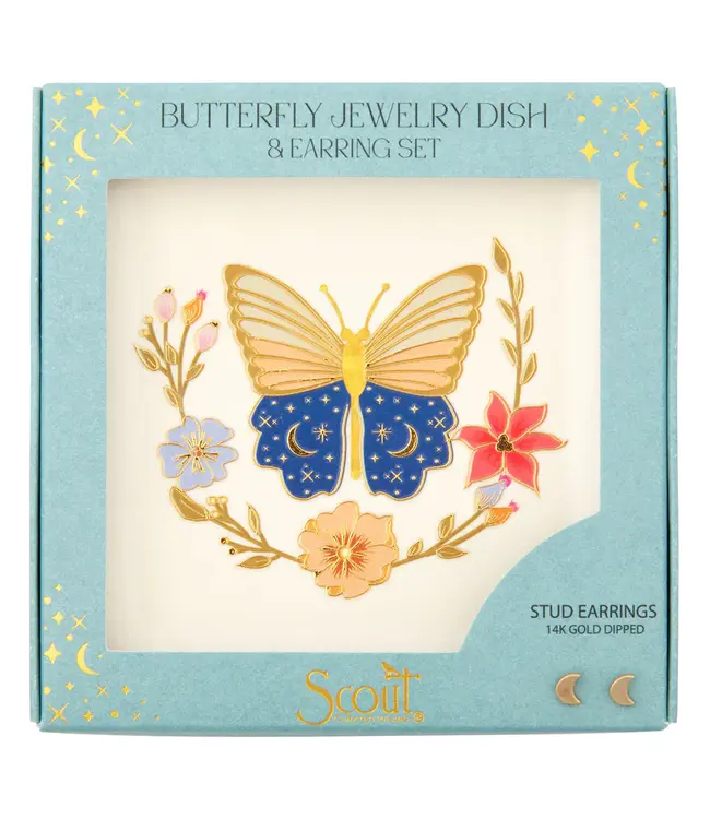 Jewelry Dish + 14K Stud Earring Set