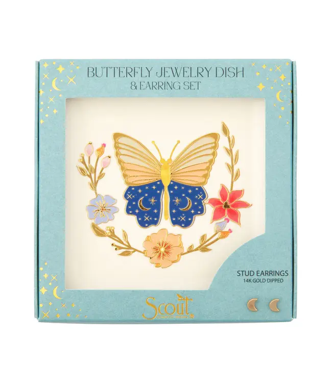 Jewelry Dish + 14K Stud Earring Set