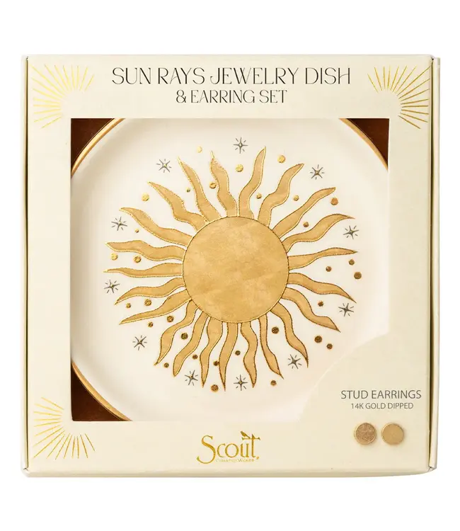 Jewelry Dish + 14K Stud Earring Set